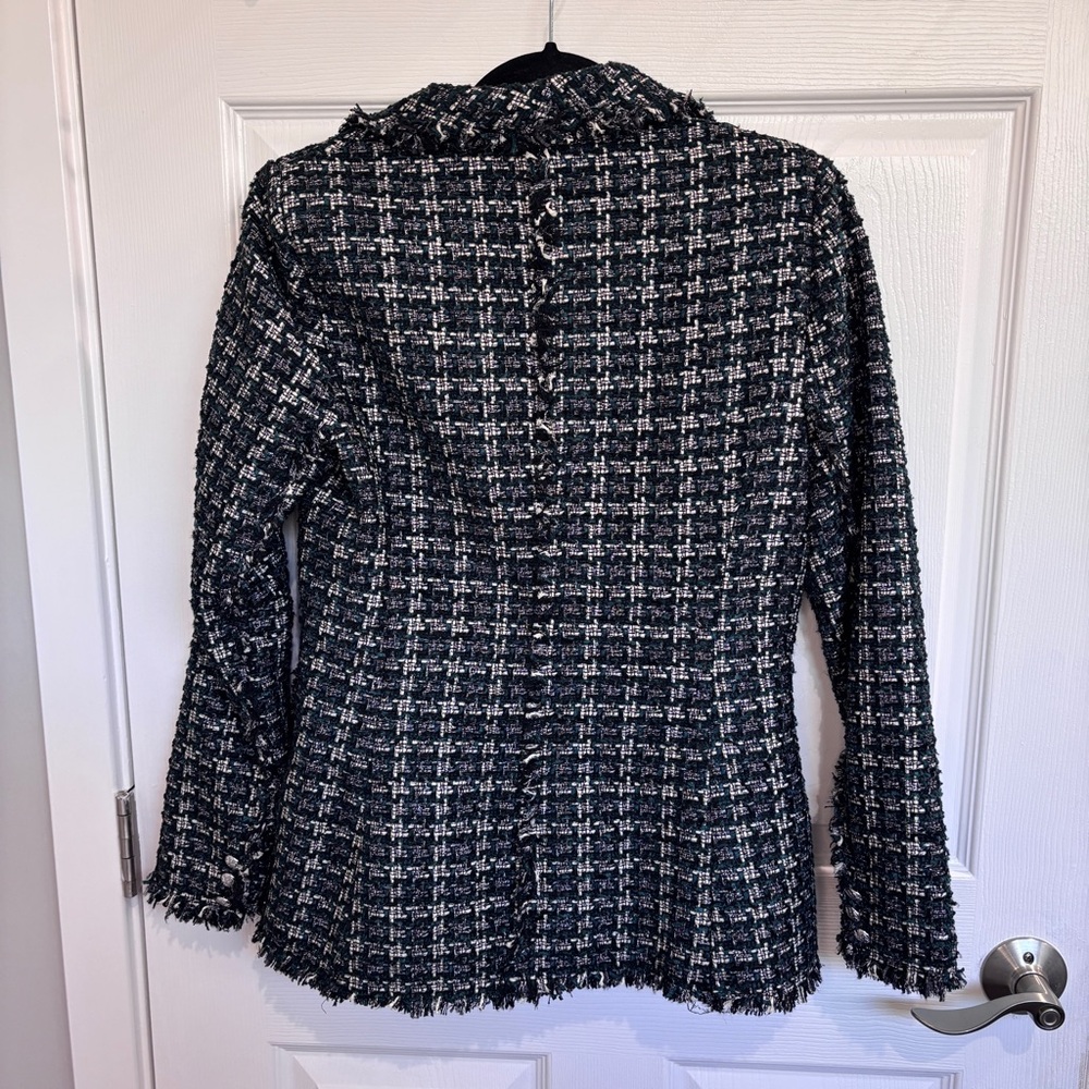 Rachel Zoe Green Tweed Blazer - Picture 2 of 6